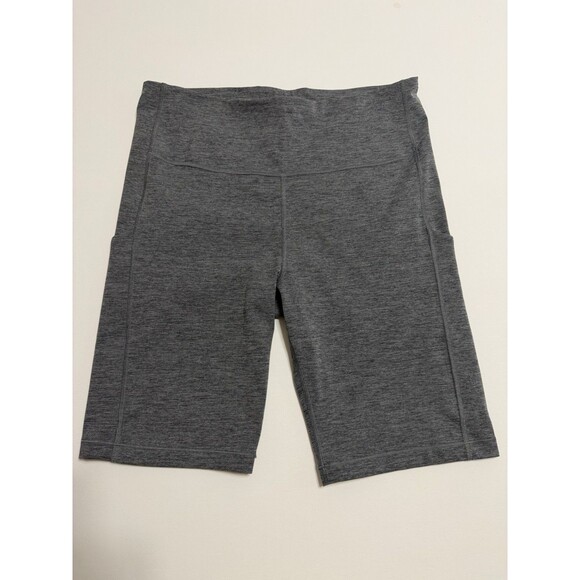 Athleta Ultimate Stash Pocket 9" Shorts Women's Size Large Heather Grey Gym Yoga - Picture 1 of 12